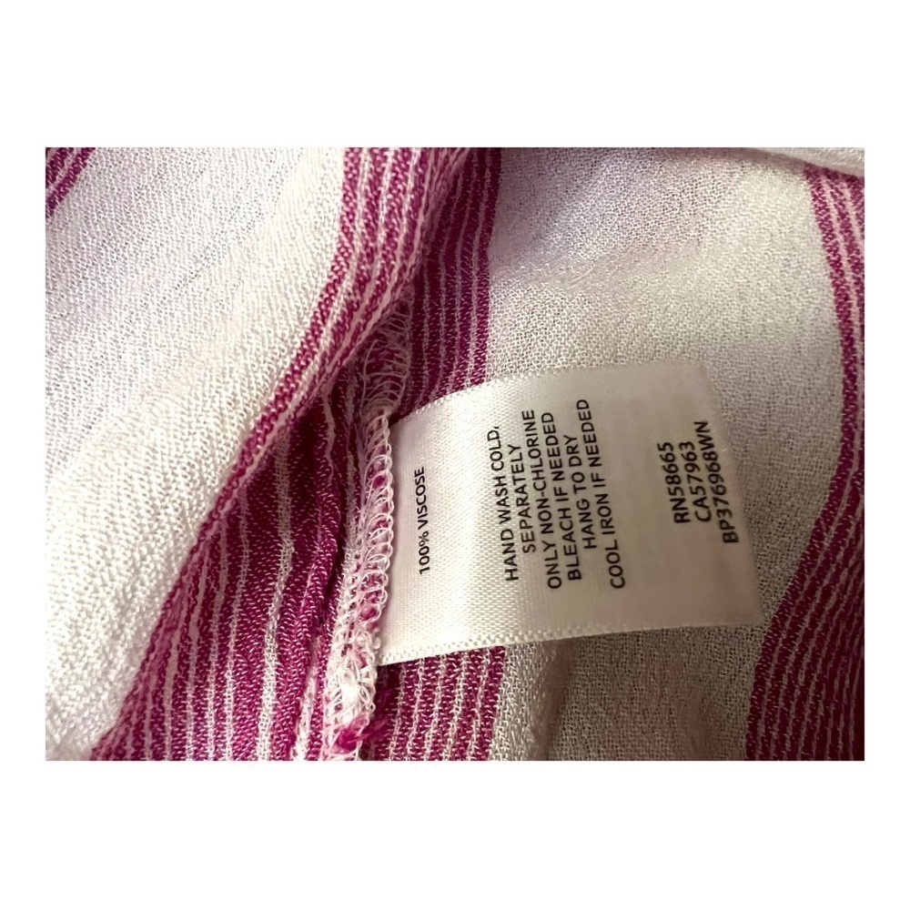 BP The Perfect Shirt Purple White Striped Button Down XS - Picture 7 of 8